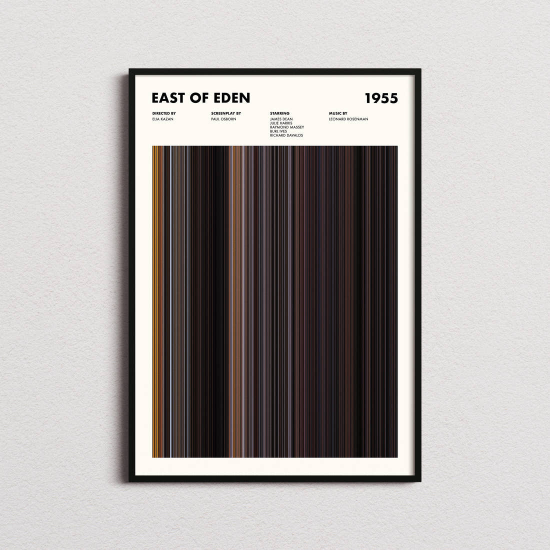 East of Eden Movie Barcode Poster