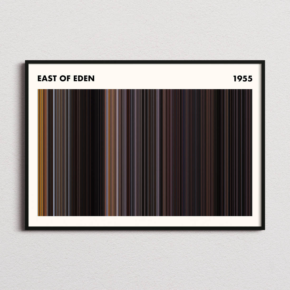 East of Eden Movie Barcode Poster - Simplified