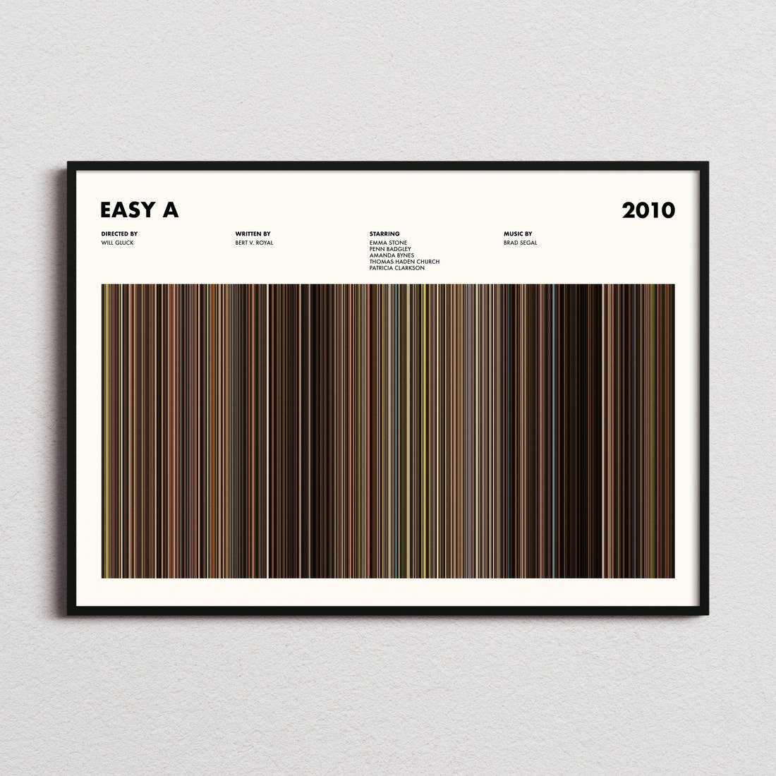 Easy A Movie Barcode Poster