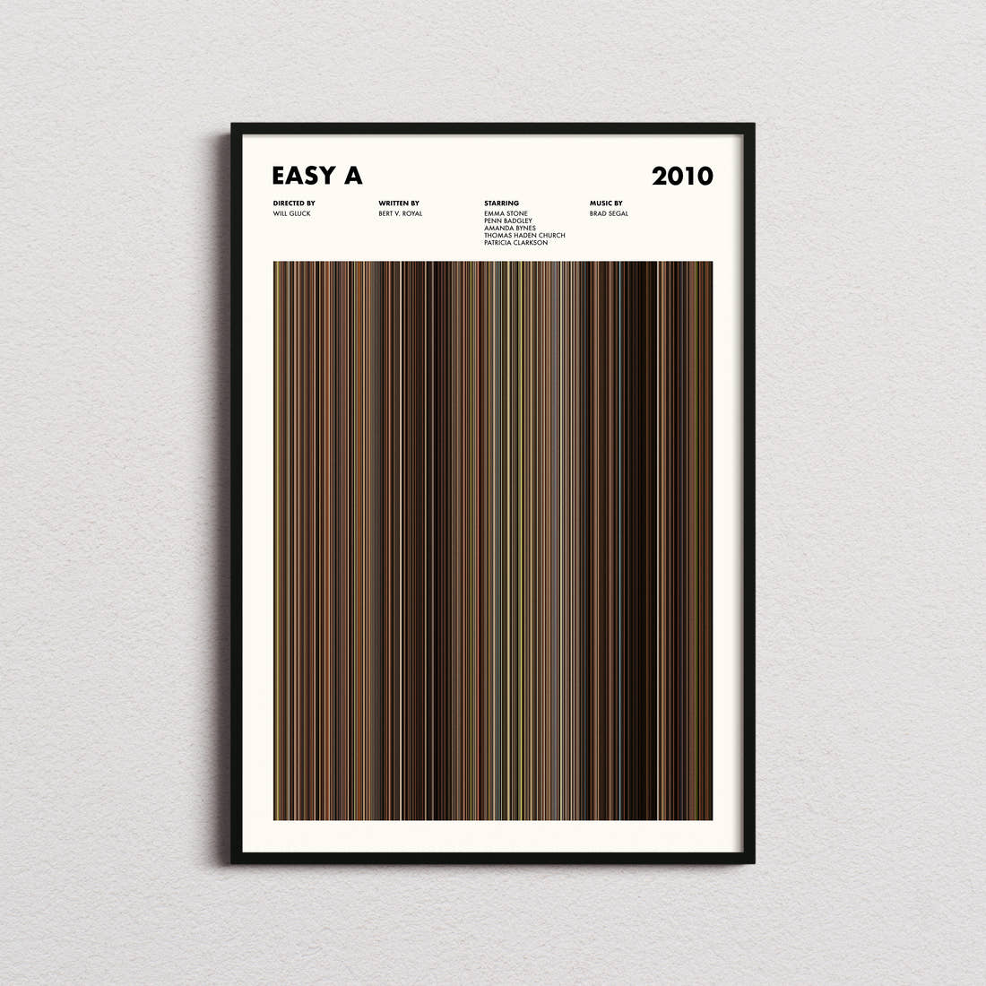 Easy A Movie Barcode Poster