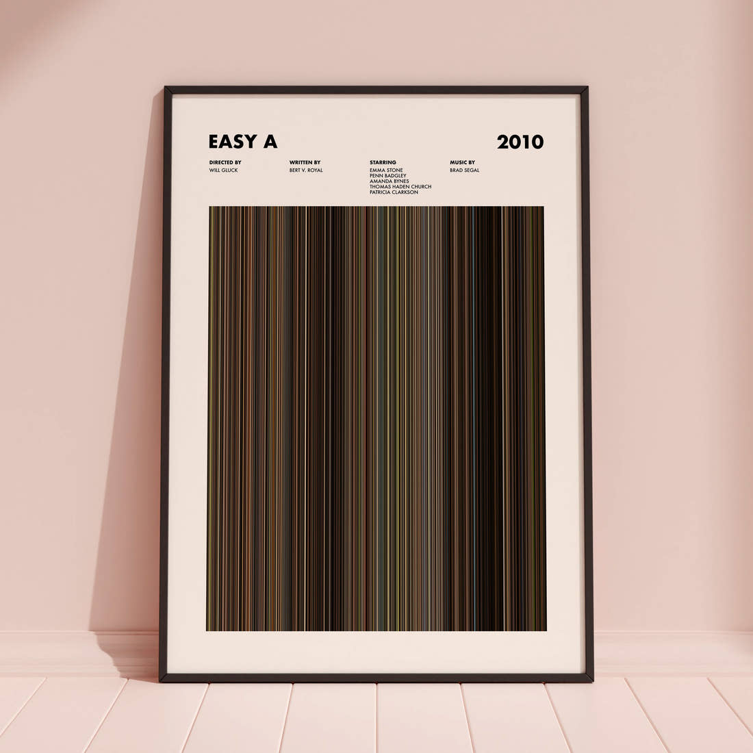 Easy A Movie Barcode Poster