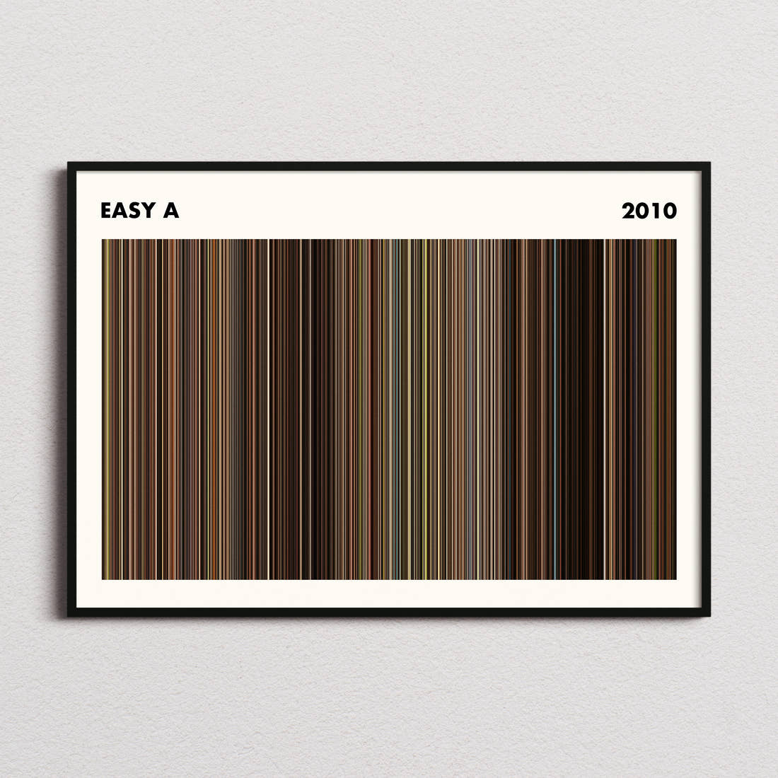 Easy A Movie Barcode Poster - Simplified