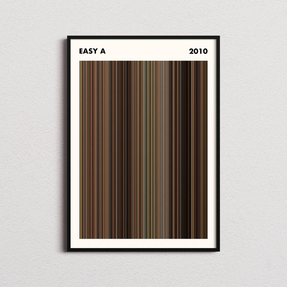 Easy A Movie Barcode Poster - Simplified