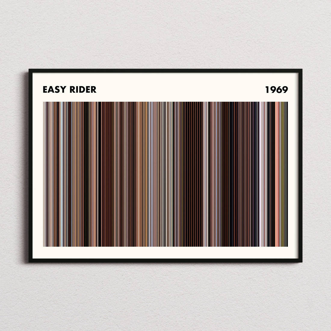 Easy Rider Movie Barcode Poster - Simplified