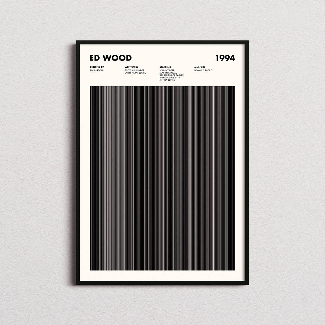 Ed Wood Movie Barcode Poster