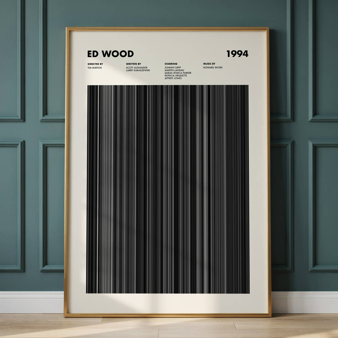 Ed Wood Movie Barcode Poster