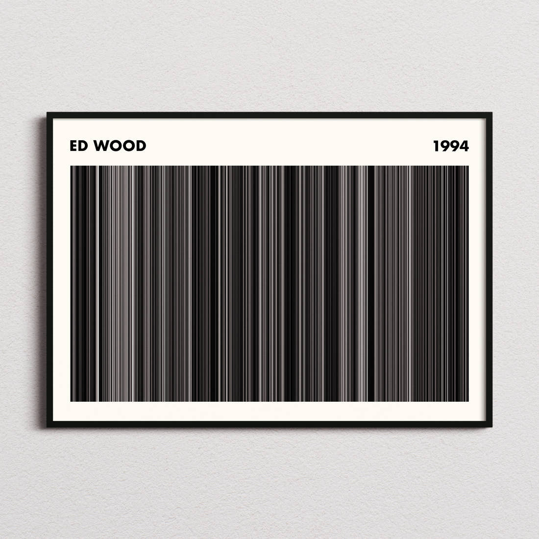 Ed Wood Movie Barcode Poster - Simplified