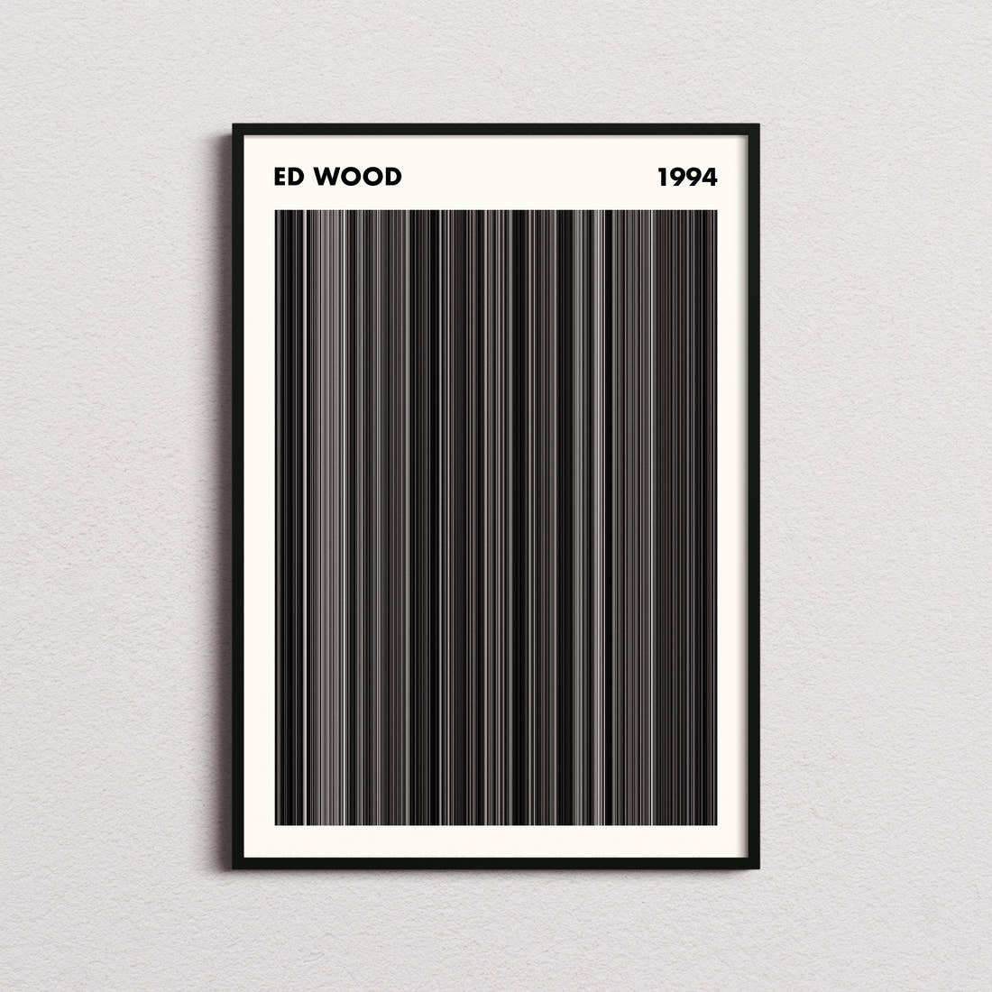 Ed Wood Movie Barcode Poster - Simplified