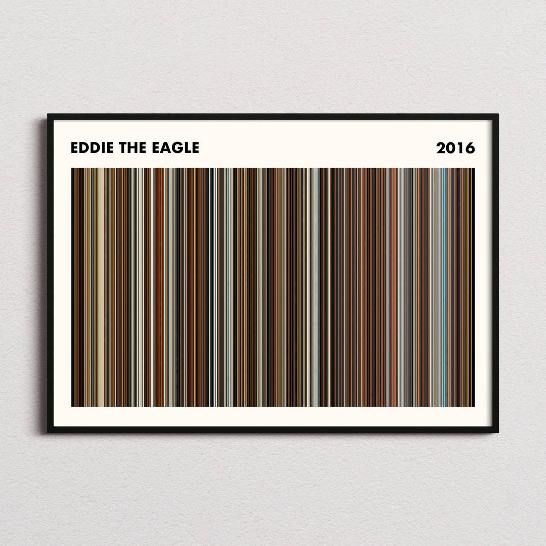 Eddie the Eagle Movie Barcode Poster - Simplified