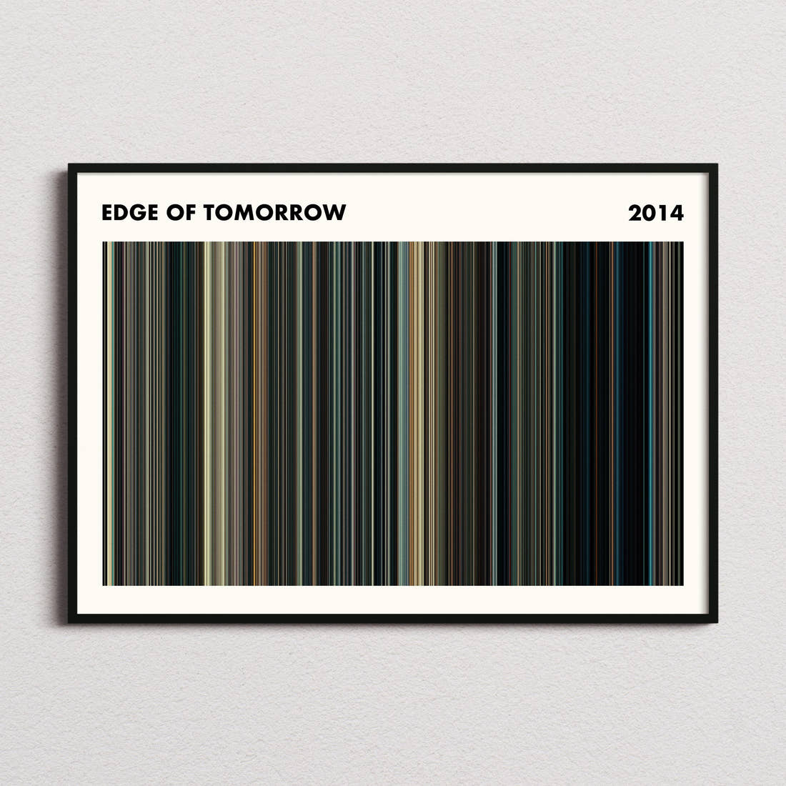 Edge of Tomorrow Movie Barcode Poster - Simplified