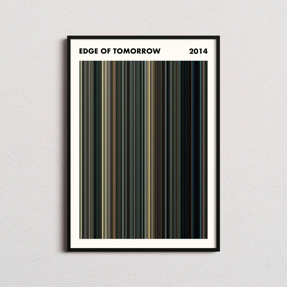Edge of Tomorrow Movie Barcode Poster - Simplified