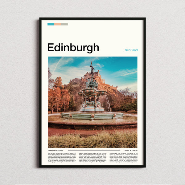 Edinburgh - Ross Fountain - Travel Print