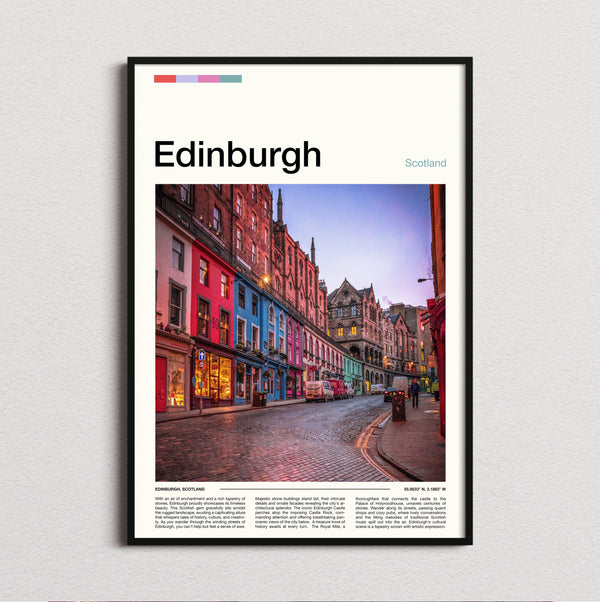 Edinburgh - Victoria Street - Travel Print