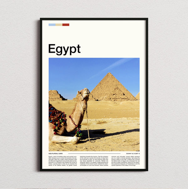 Egypt - Camel And Pyramids - Travel Print