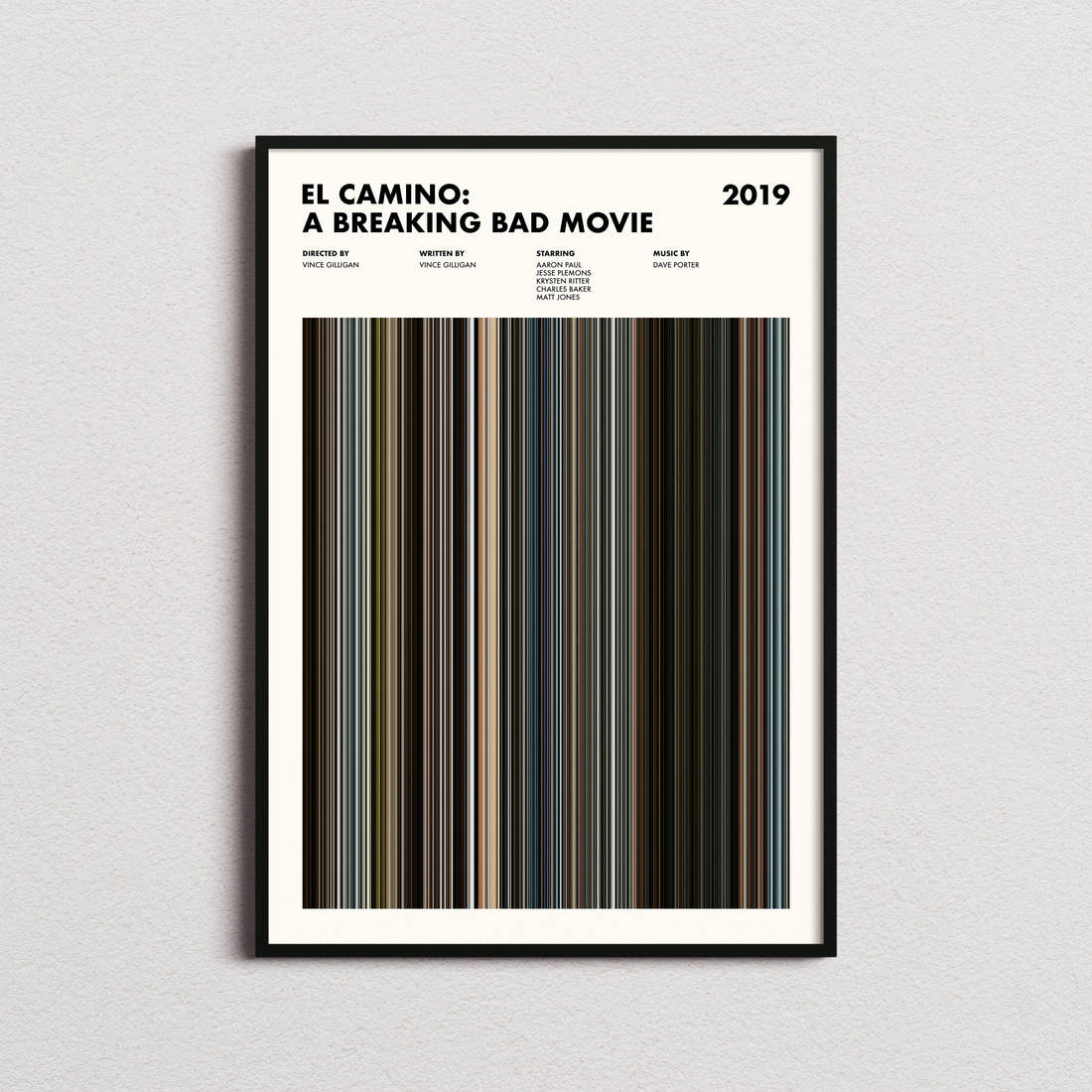 El Camino: A Breaking Bad Movie Movie Barcode Poster