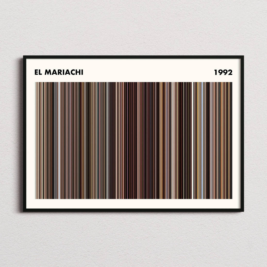 El Mariachi Movie Barcode Poster - Simplified