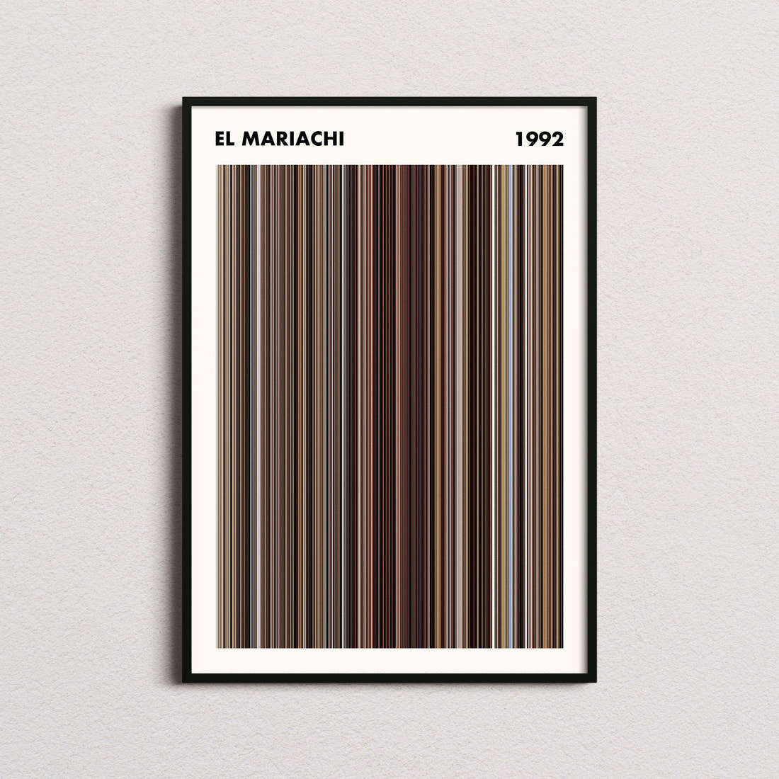 El Mariachi Movie Barcode Poster - Simplified