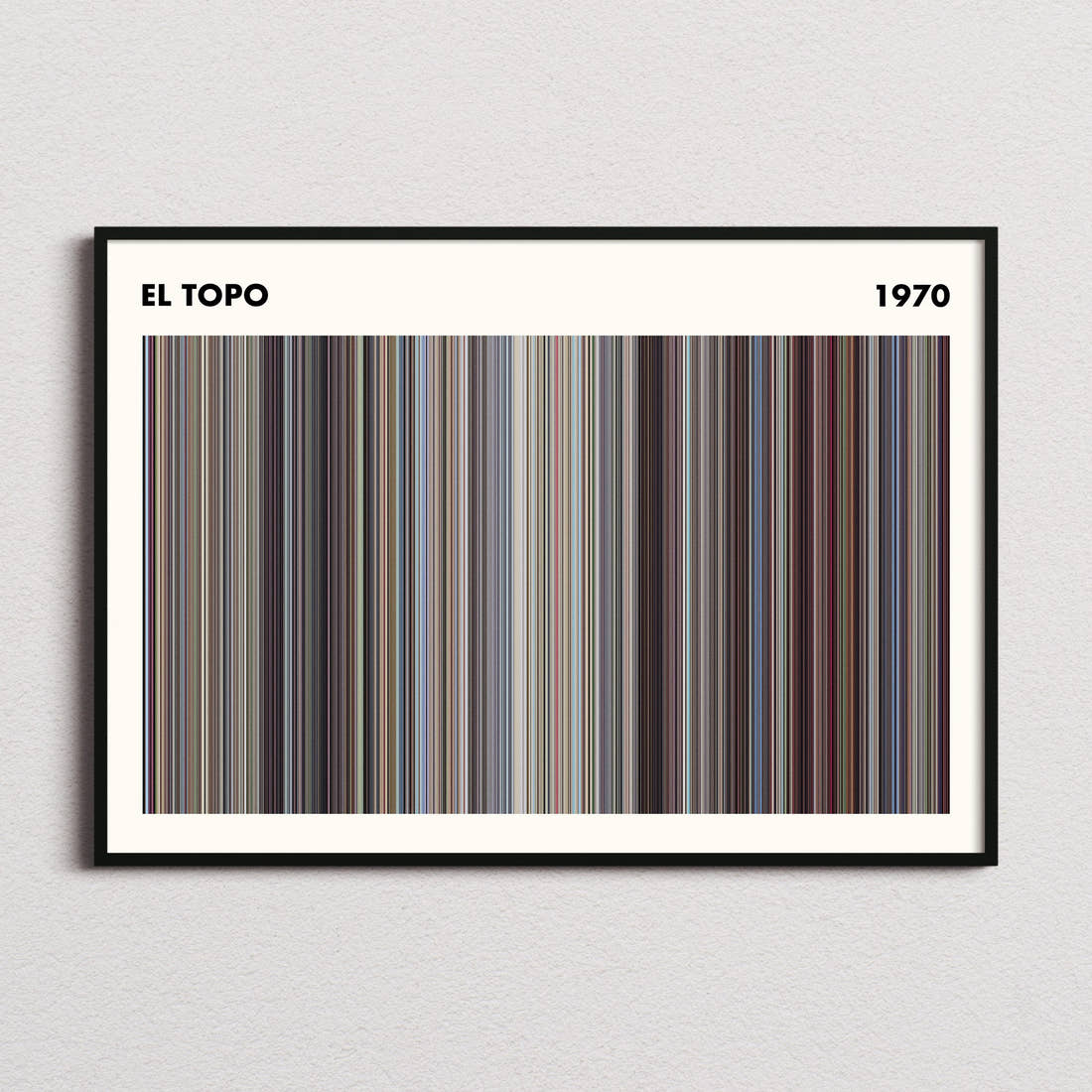 El Topo Movie Barcode Poster - Simplified