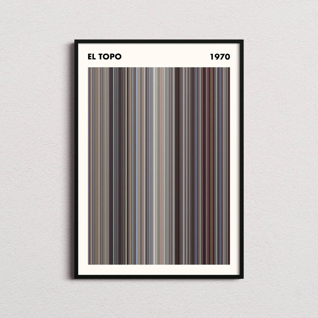 El Topo Movie Barcode Poster - Simplified