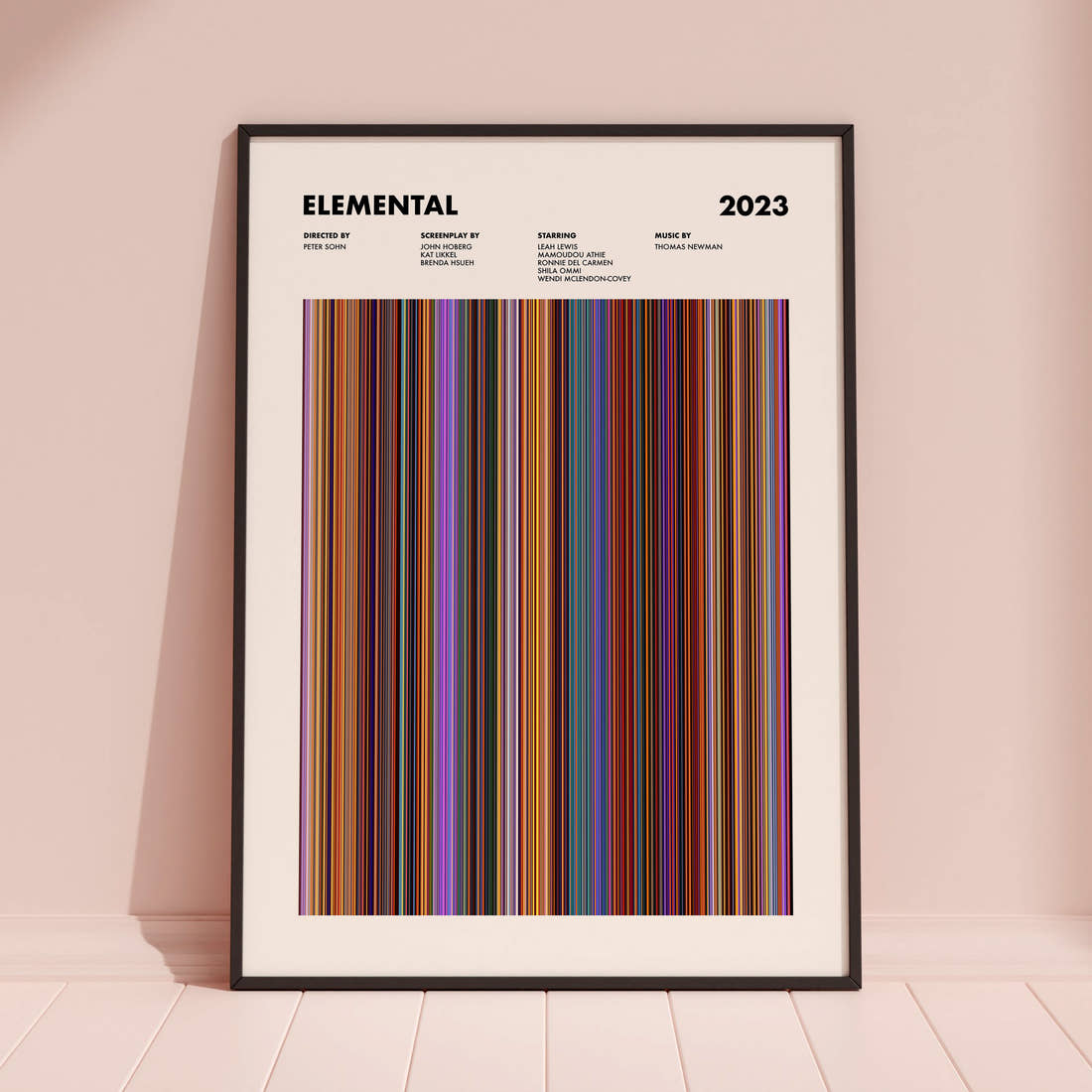 Elemental Movie Barcode Poster