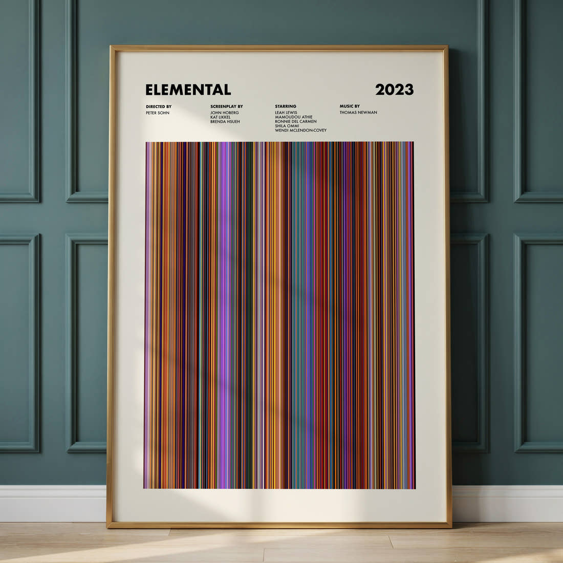 Elemental Movie Barcode Poster