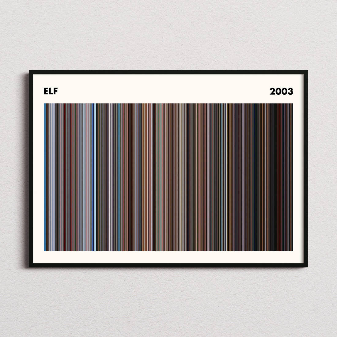 Elf Movie Barcode Poster - Simplified