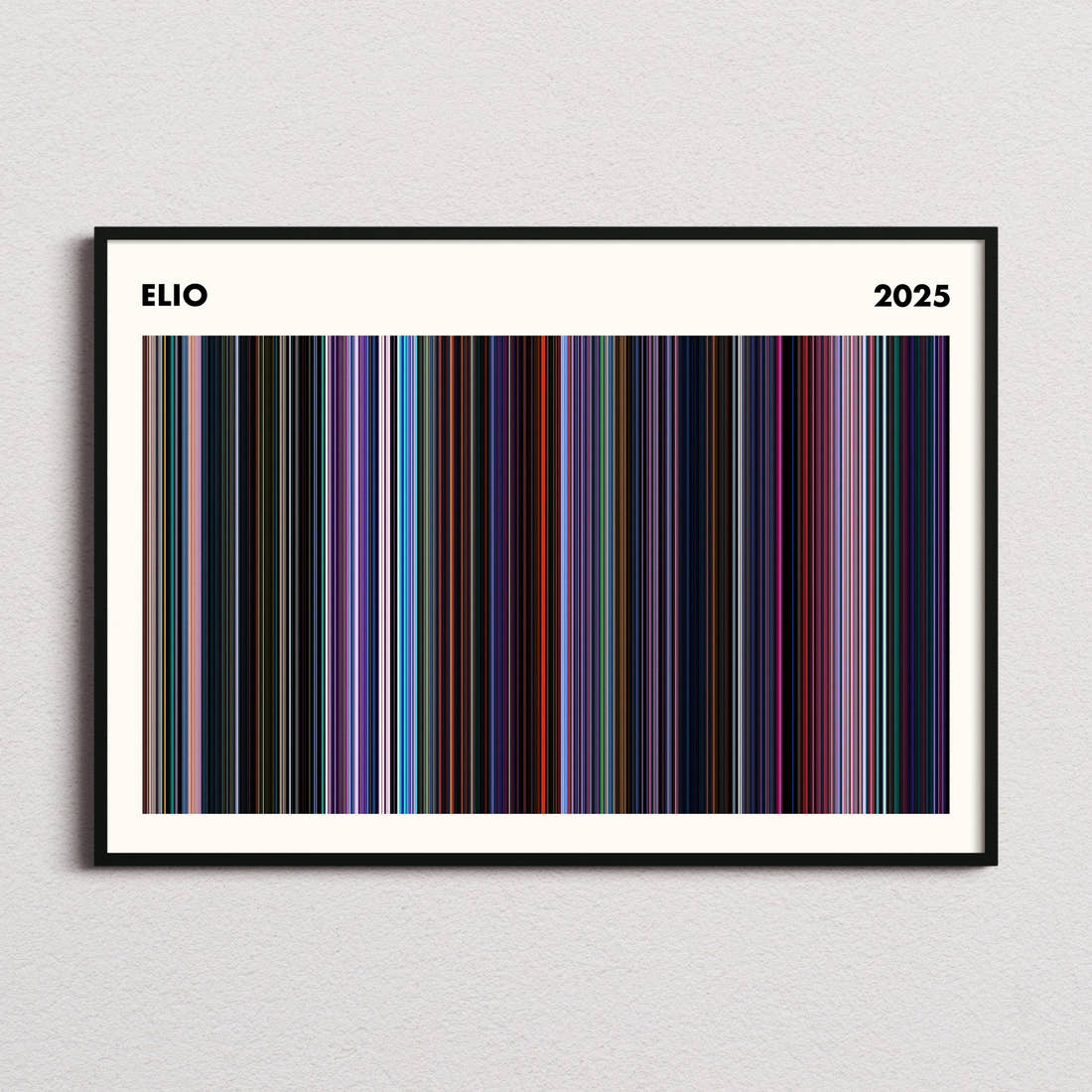 Elio Movie Barcode Poster - Simplified