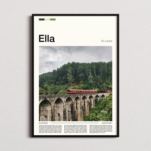 Ella Nine Arch Bridge Travel Print framed and photographed straight on