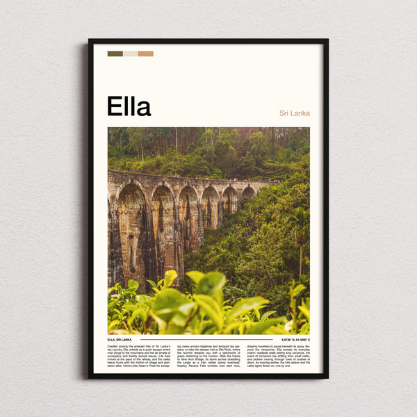 Ella Nine Arch Bridge Travel Print framed and photographed straight on