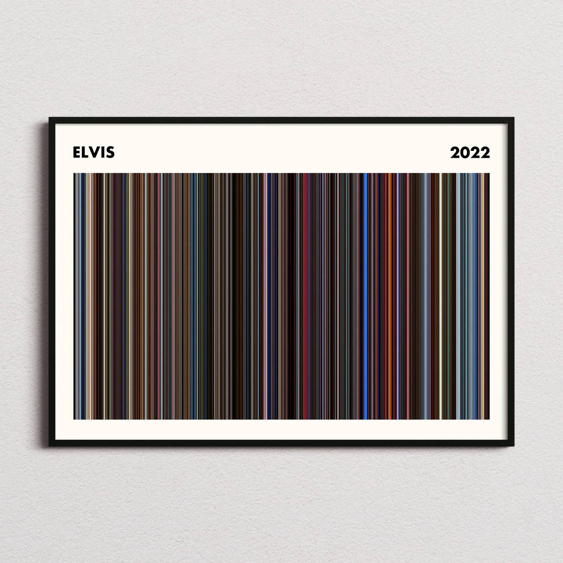 Elvis Movie Barcode Poster - Simplified