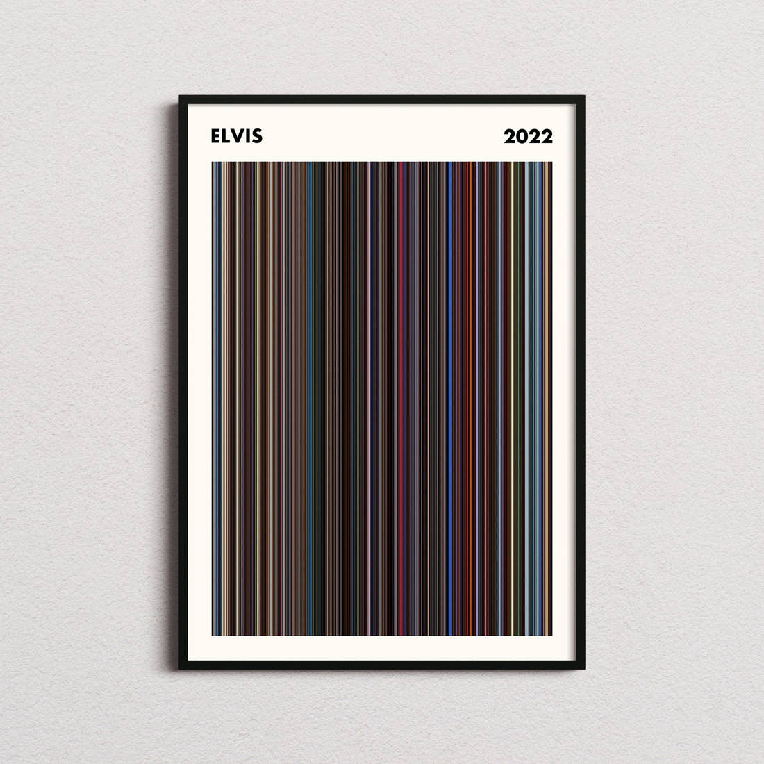 Elvis Movie Barcode Poster - Simplified