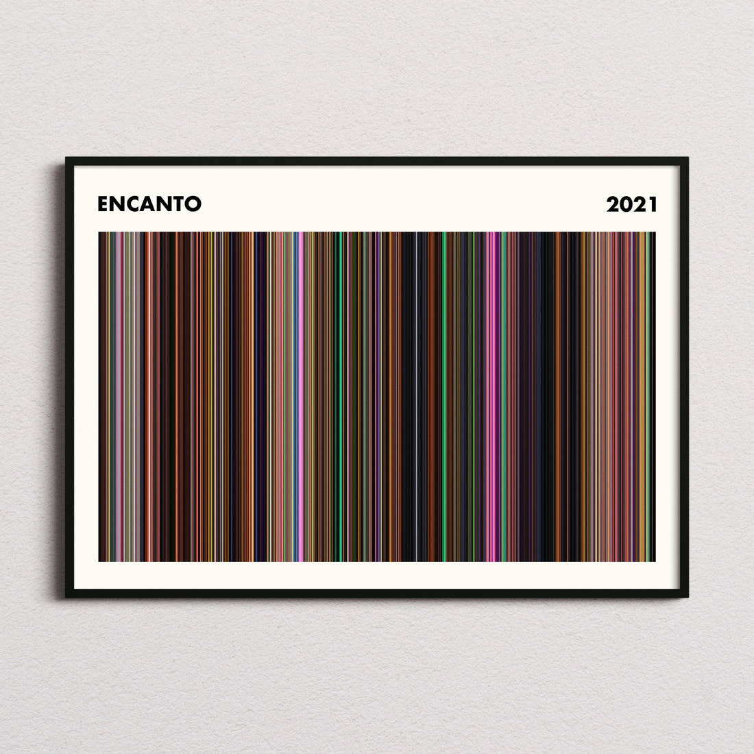 Encanto Movie Barcode Poster - Simplified