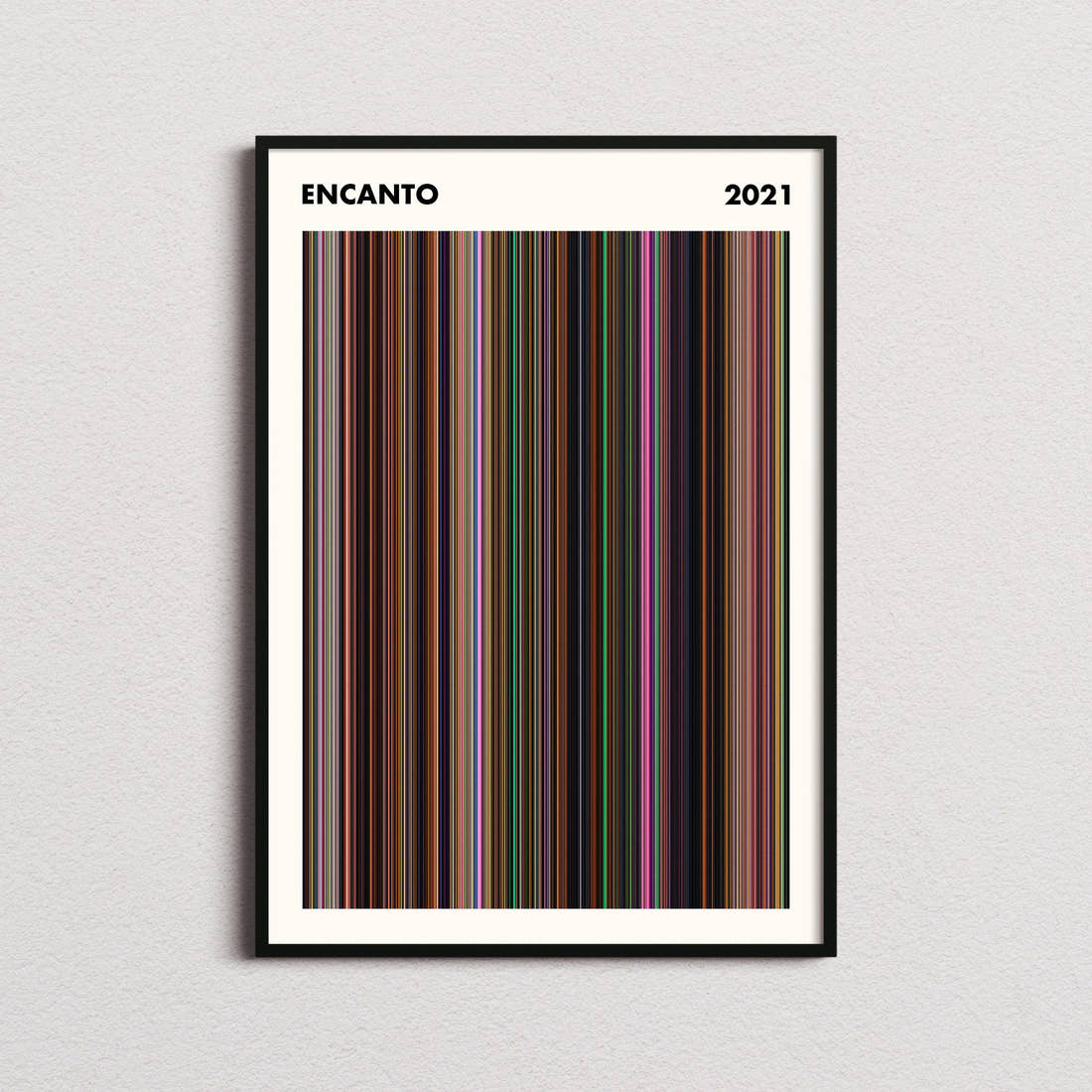 Encanto Movie Barcode Poster - Simplified