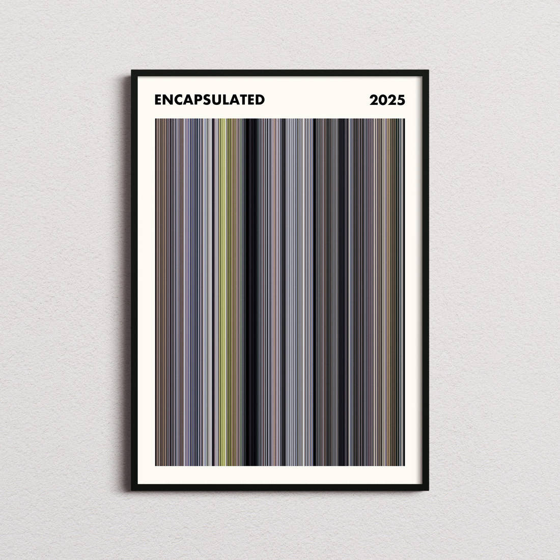 Encapsulated Movie Barcode Poster - Simplified