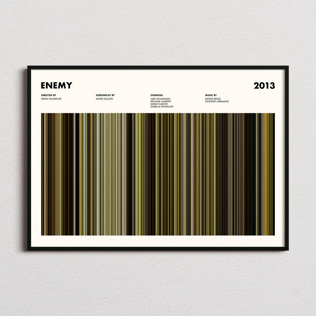 Enemy Movie Barcode Poster