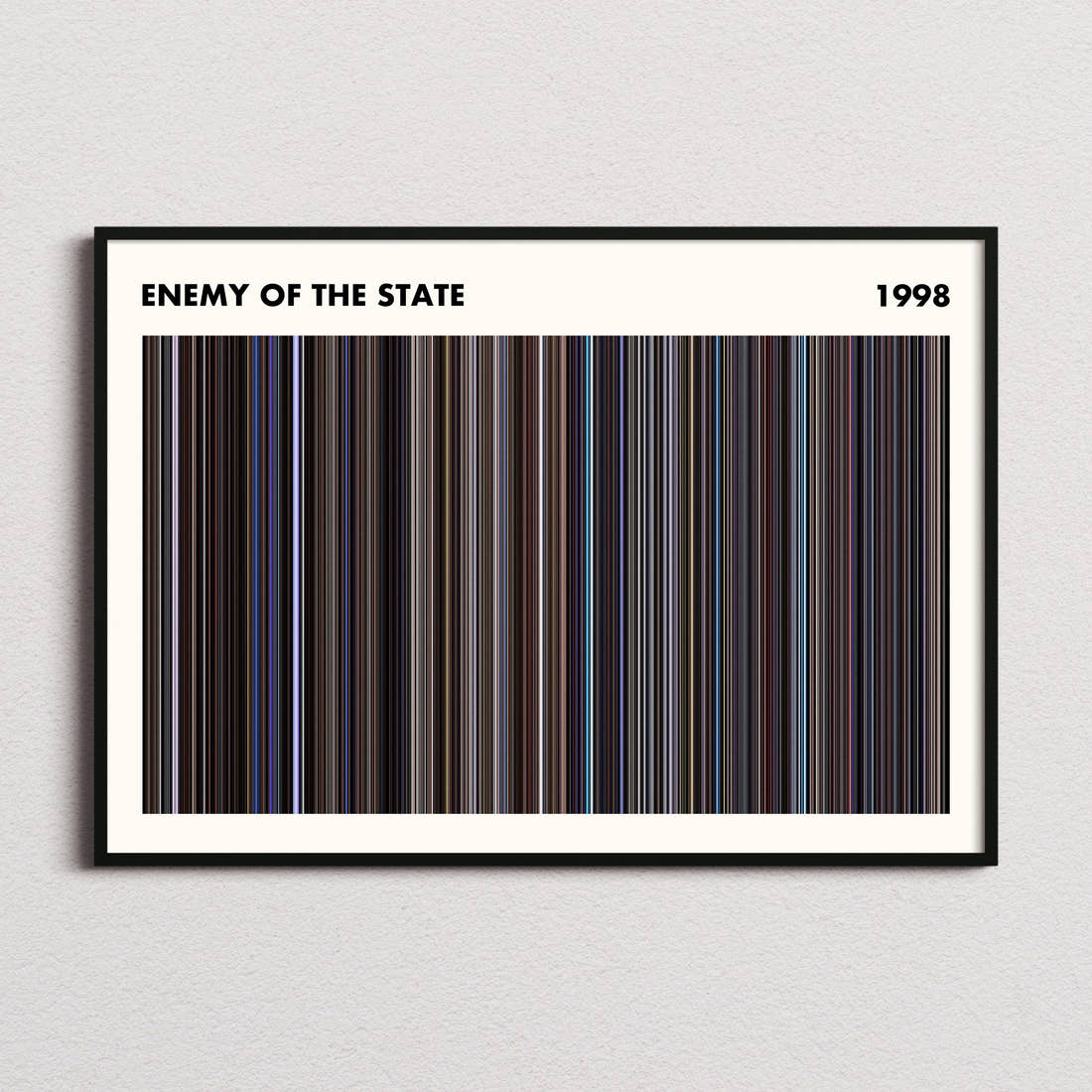 Enemy of the State Movie Barcode Poster - Simplified