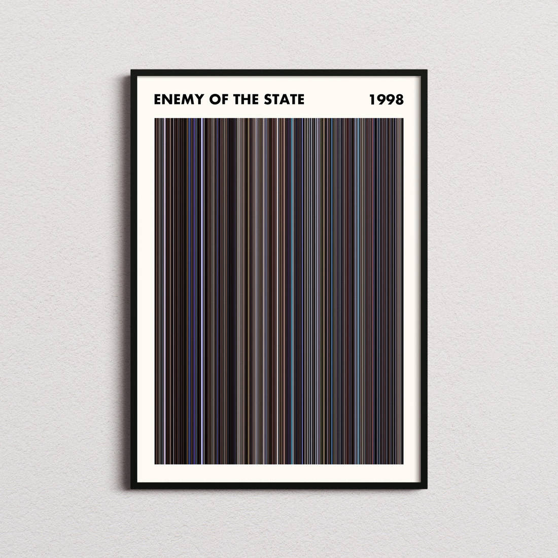 Enemy of the State Movie Barcode Poster - Simplified