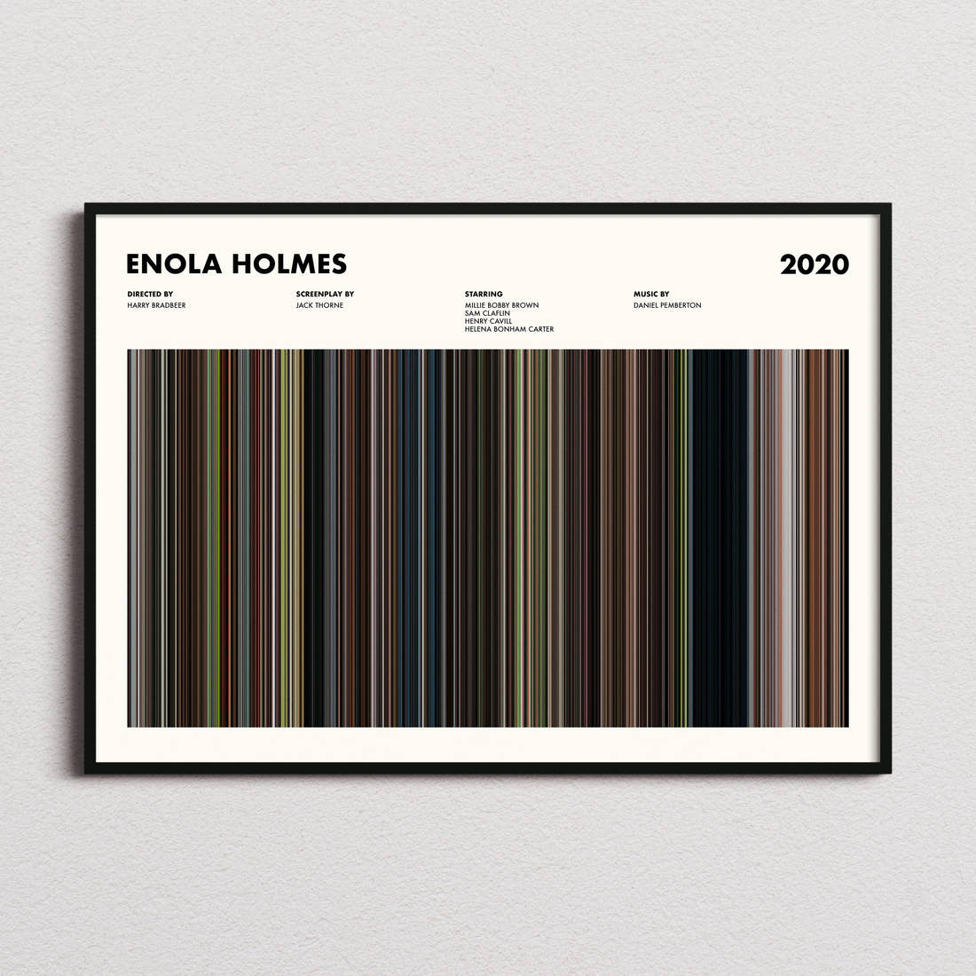 Enola Holmes Movie Barcode Poster