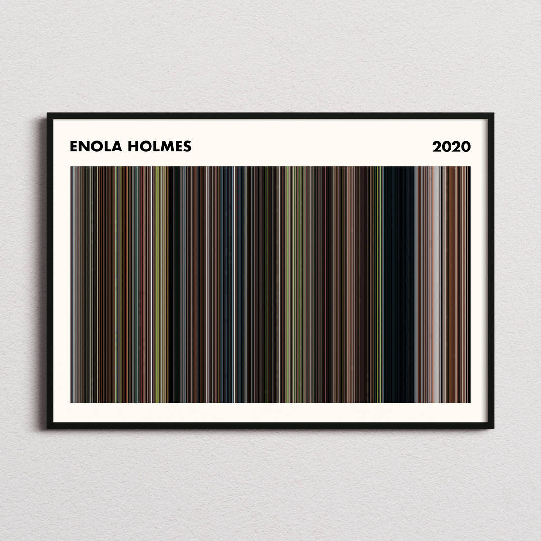 Enola Holmes Movie Barcode Poster - Simplified