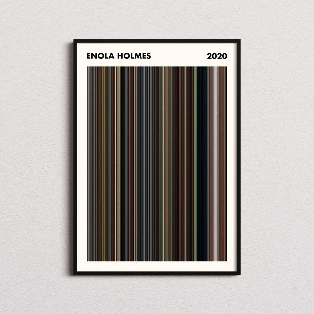 Enola Holmes Movie Barcode Poster - Simplified