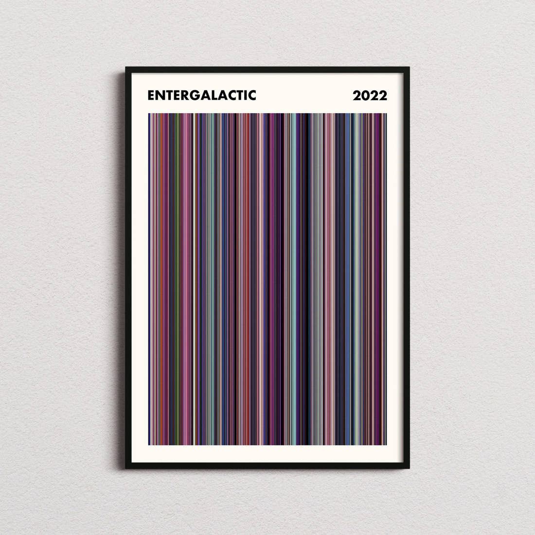 Entergalactic Movie Barcode Poster - Simplified