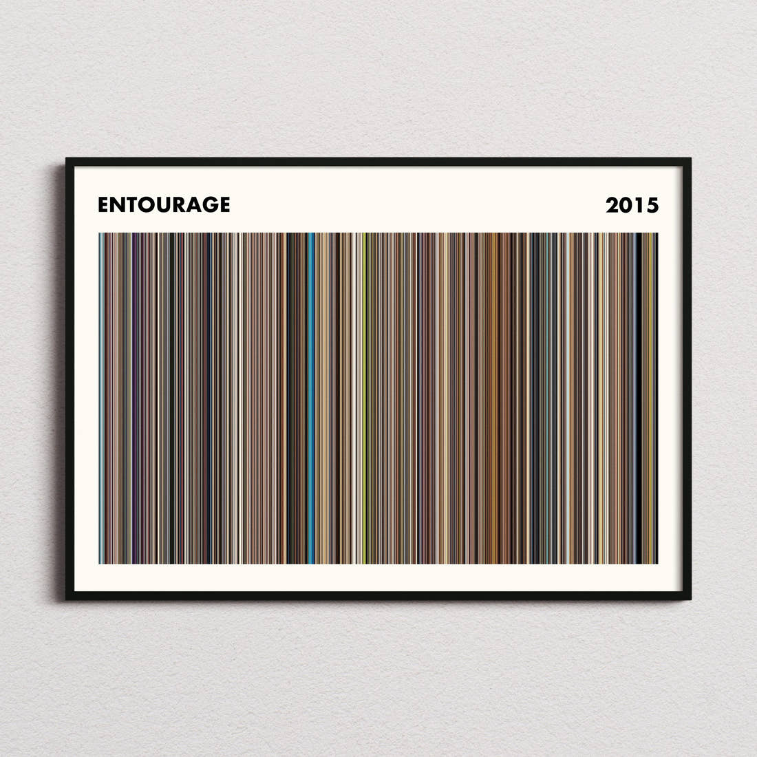 Entourage Movie Barcode Poster - Simplified