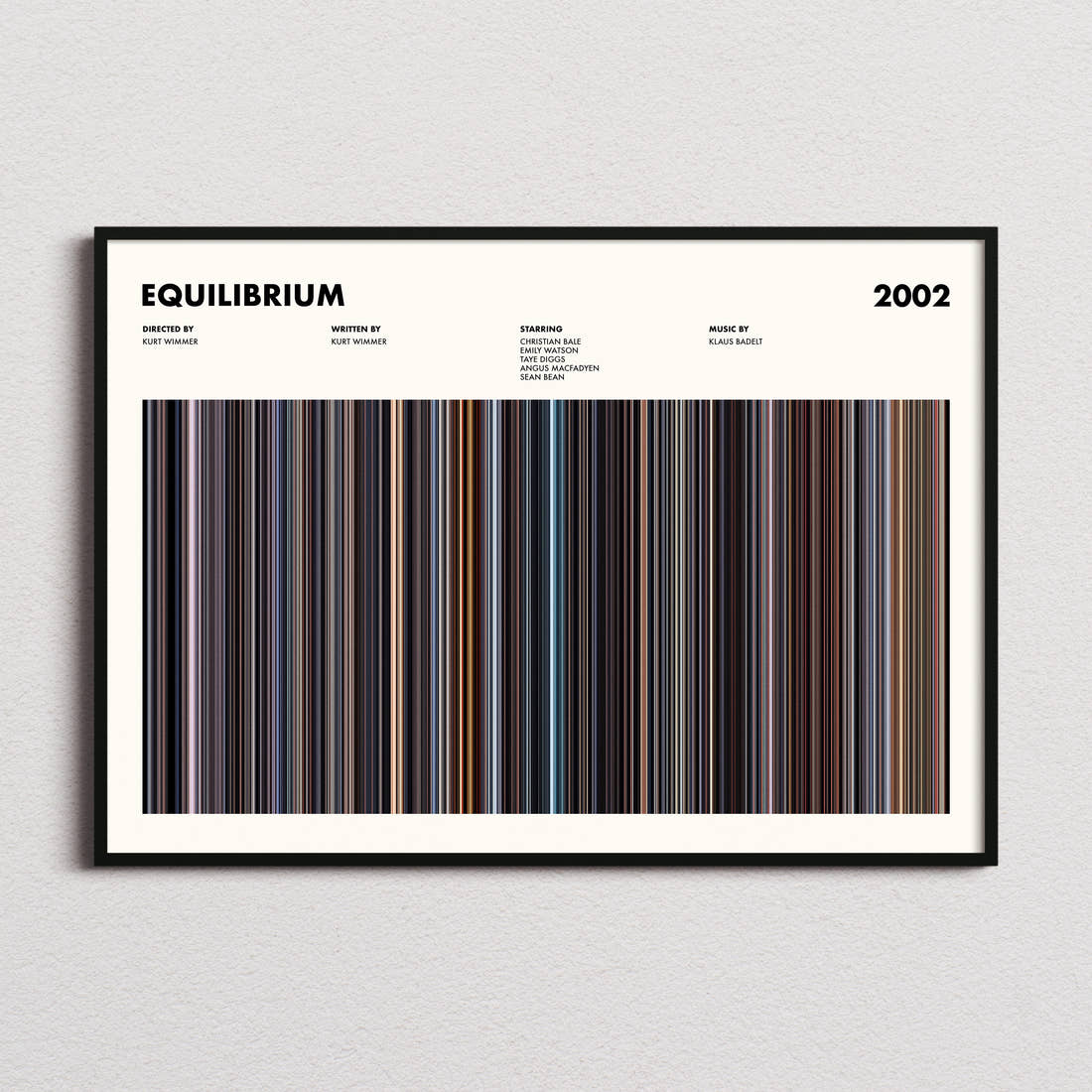Equilibrium Movie Barcode Poster