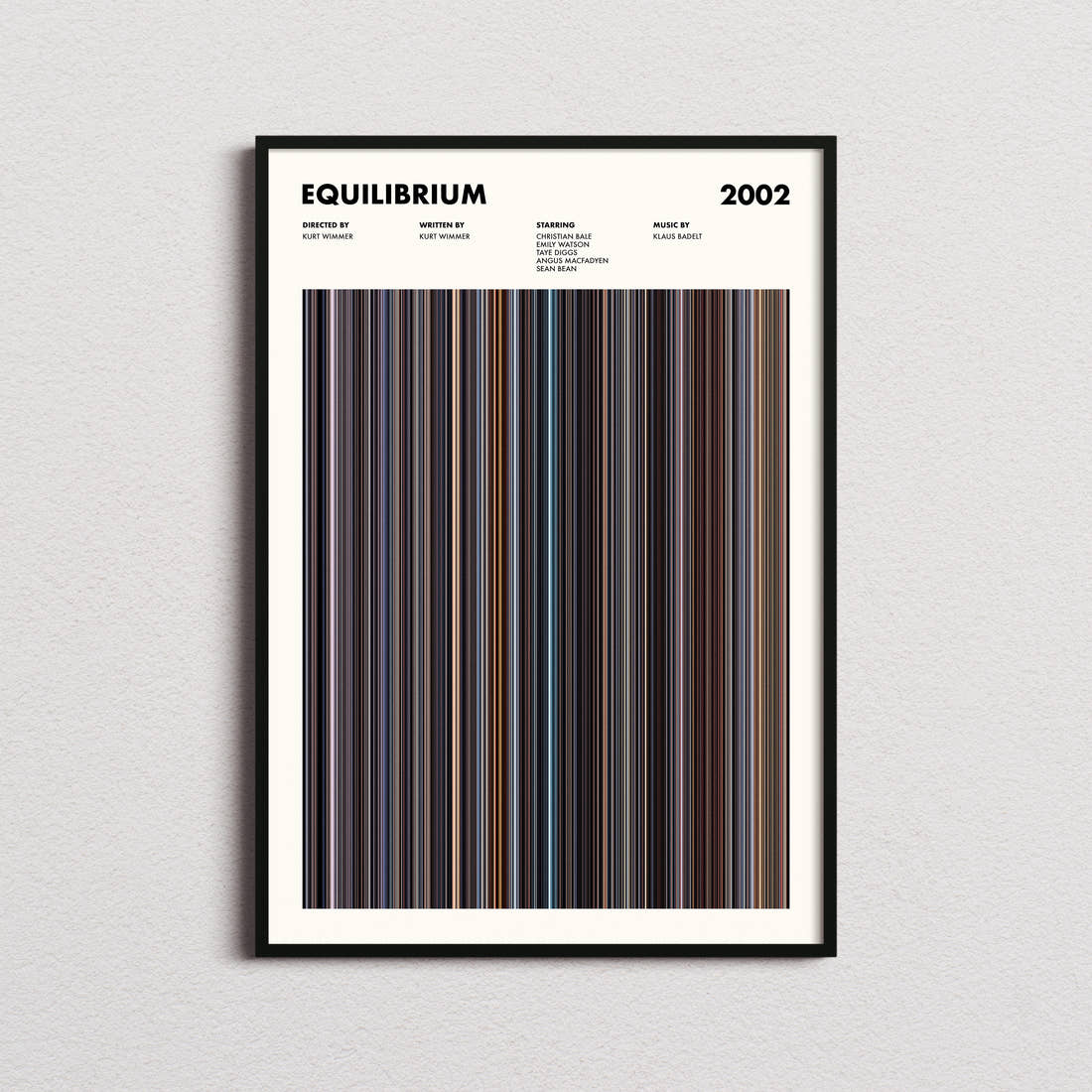 Equilibrium Movie Barcode Poster