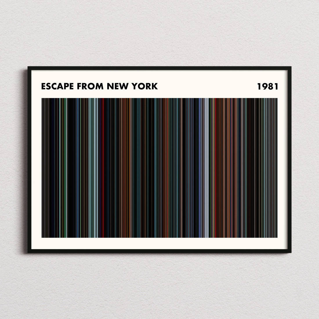Escape From New York Movie Barcode Poster - Simplified