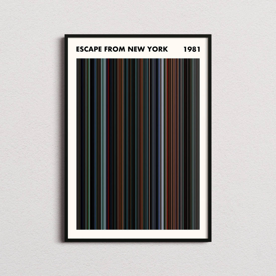 Escape from New York Movie Barcode Poster - Simplified