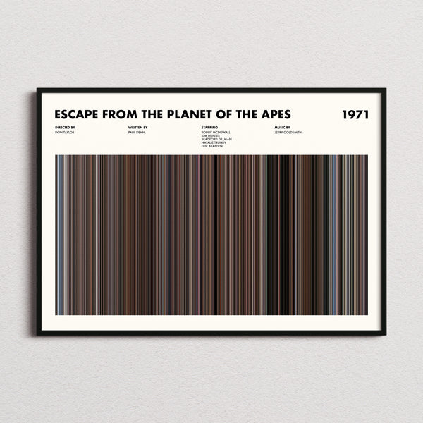 Escape from the Planet of the Apes Movie Barcode Poster