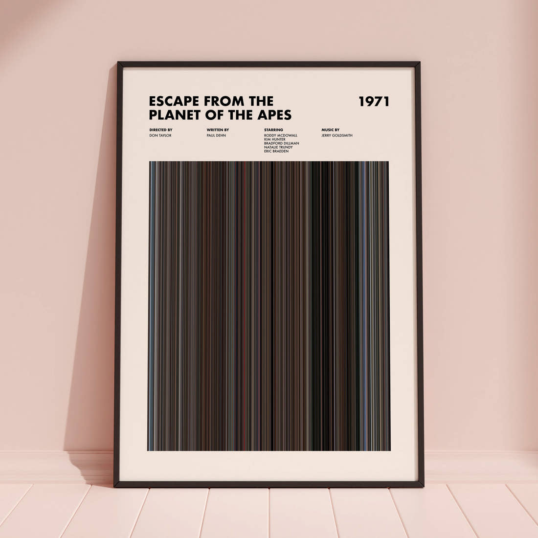 Escape from the Planet of the Apes Movie Barcode Poster