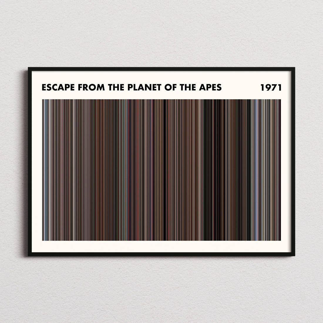 Escape from the Planet of the Apes Movie Barcode Poster - Simplified