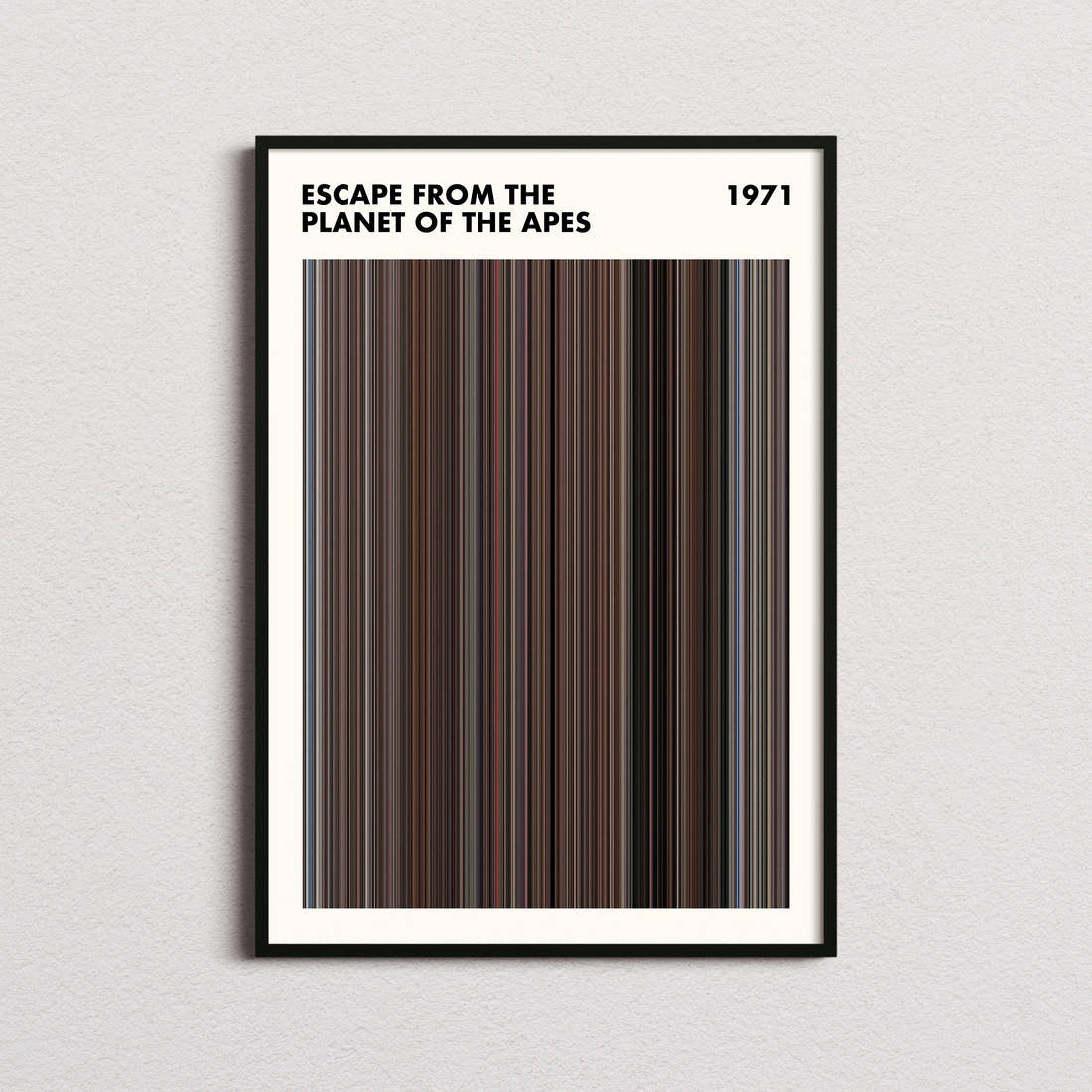 Escape from the Planet of the Apes Movie Barcode Poster - Simplified